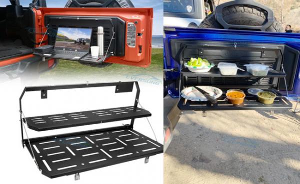 2 Layers Car Spares Parts Truck Tailgate Table For 2018 Jeep Wrangler JL 2007-2018 JK