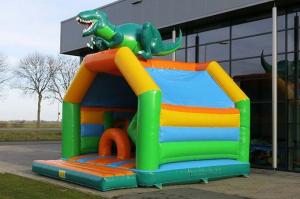 China Multiplay Dinosaur Inflatable Bouncy Castle Combo Jumper Rentals With Slide on sale