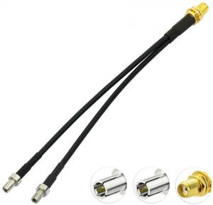 coaxial RG174 SMA Female To Dual TS9 Splitter Adapter Pigtail Cable 6
