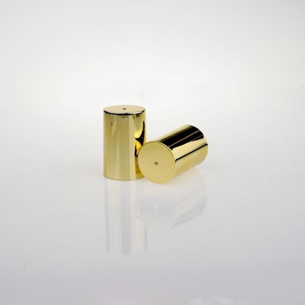 Buy Luxury Bottle Plastic Perfume Cap Round UV Gold For Lotion Disinfectant at wholesale prices