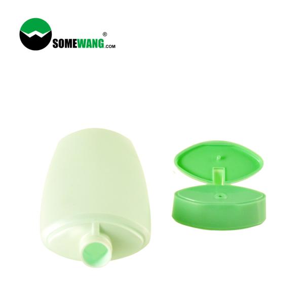 Shampoo Use PE Plastic Bottle 200ml Customized Flat Squeeze Bottle With Flip Top Lid