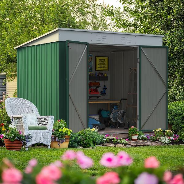 Affordability And Durability Outdoor Storage Iron Shed Tool Shed For Garden Utility Steel Made