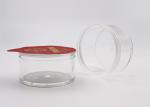 PS Clear Small Round Clear Plastic Containers 25 Cram Capacity For Tea , Coffee