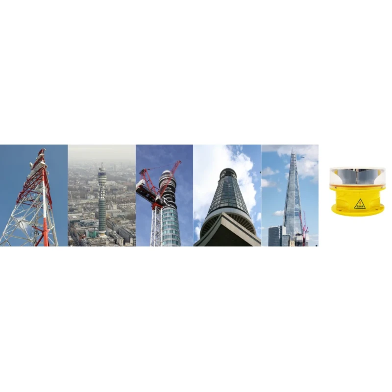 Medium-Intensity Type B L864 Aviation Obstruction Light Aircraft Warning Red White Beacon
