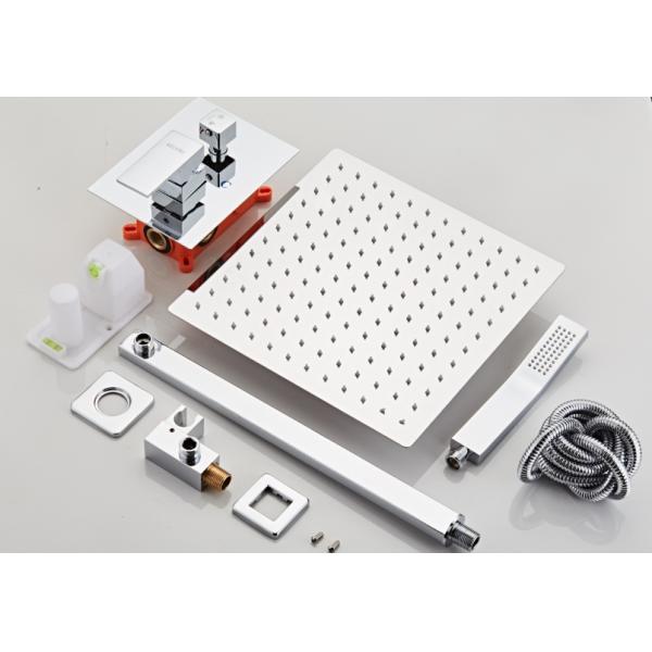 Electroplate Matte Silver Concealed Bath Shower Mixer Tap