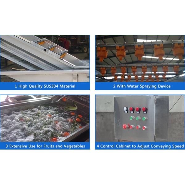 Rooted Plant Fruit And Vegetable Processing Machinery Washing Equipment Large Capacity