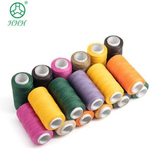 Quality Dyed Color Polyester Nylon Waxed Thread for Small Cone Leather Sewing 7 Days Lead Time for sale