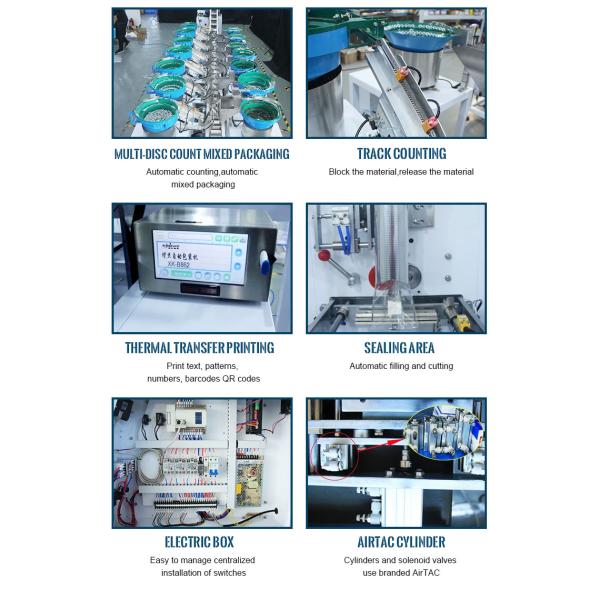 Automatic Multi-Function Furniture Kits Hardware Fittings Packaging Machine With Mixed Packaging And Vibrating Feeder