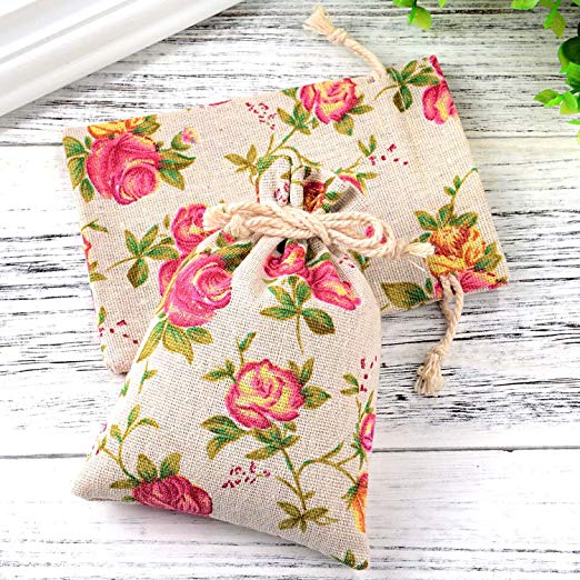 Cloth Tiny Pretty Mesh Drawstring Pouch 14*10cm Packaging Flower Fashional For Gift