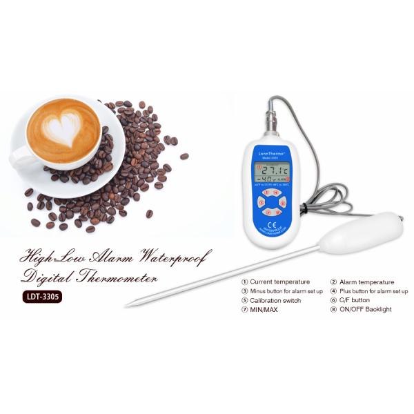 Waterproof IP68 Electronic Meat Thermometer With Calibration Backlit For Kitchen Cooking
