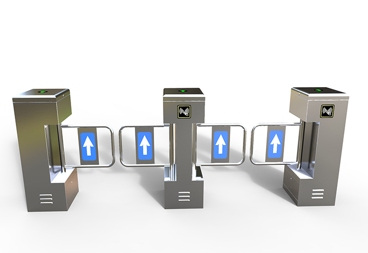Electric Security Automatic Turnstile Gate , Vertical Revolving Swing Barrier Gate