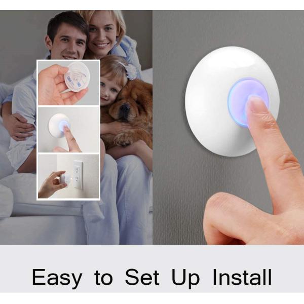 Waterproof Transmitter Normal DoorBell Chime Wireless Doorbell PIR Motion Sensor Auto Led Night Light Doorbell Night Light