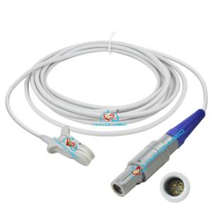 Quality Biolight Edan Reusable Spo2 Sensor Medical Cables TPU 3m Adult Ear Clip Spo2 Sensor for sale