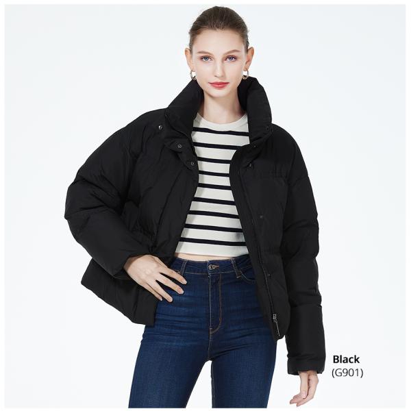 Short 58cm-64cm Womens Padded Coat Blue Light Green Black