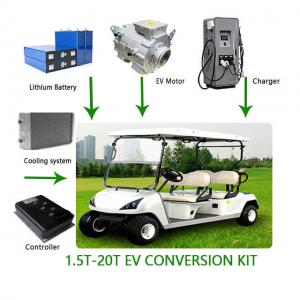 Quality DC AC Golf Cart EV Car Electric Motor Conversion Kit Waterproof IE 4 Efficiency for sale