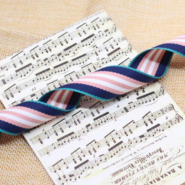 High Quality Stripe Printed Bow and Ribbon Sewing Ribbon Clothes Grosgrain Ribbon