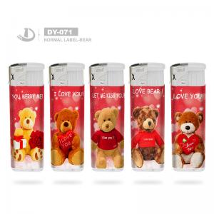 Quality Red Lovely Bear Torch Electronic Refillable Cigarette Gas Lighter with Customization for sale