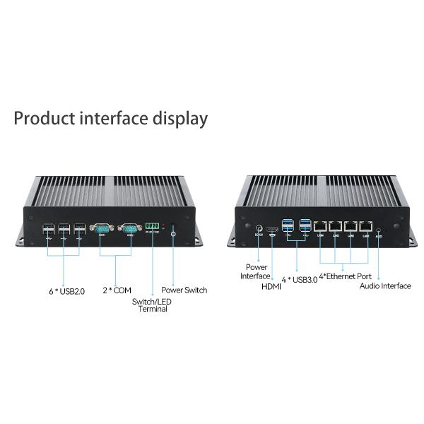 Intel Core I7-6500U Processor With Four LAN and Dual COMs Industrial Mini PC