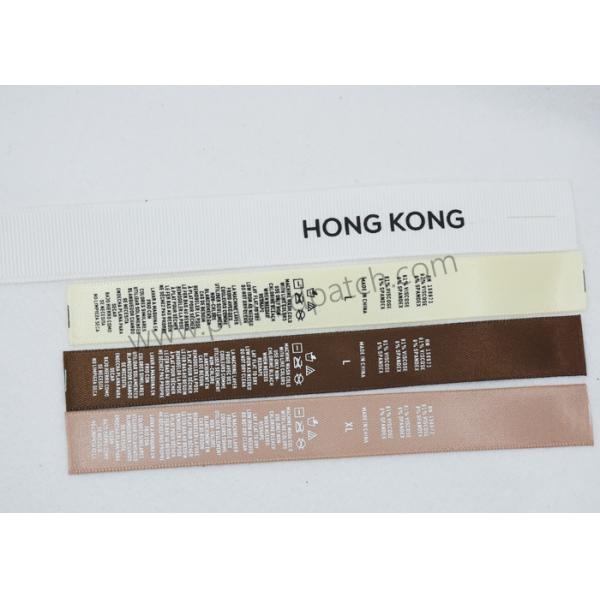 Washable Woven Care Labels Screen Printed Patches For Polo Shirt