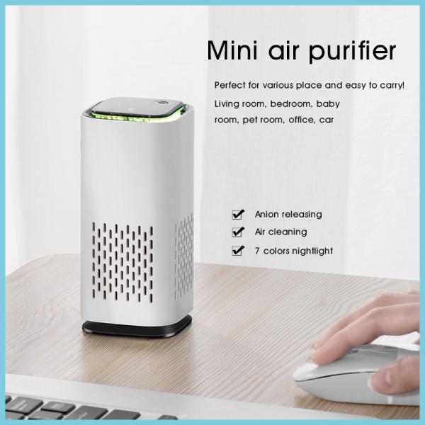 White ABS USB Charging Mini Air Purifier