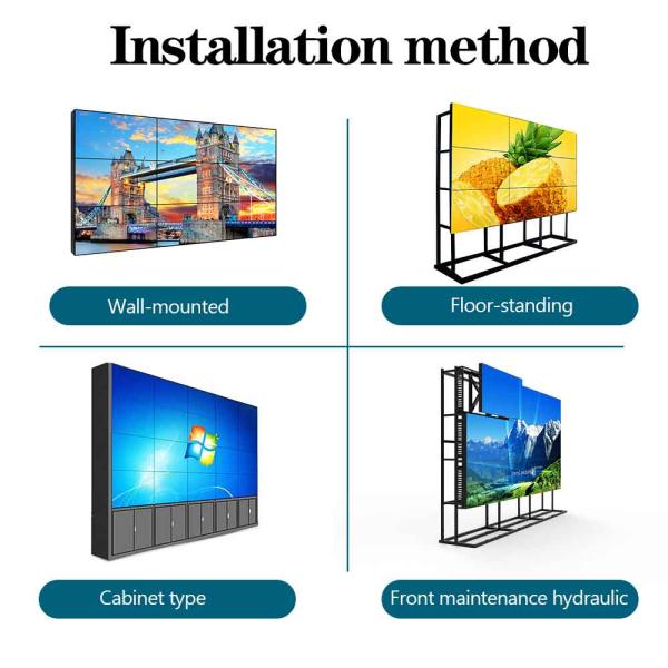 700nits 3x3 Lcd Video Wall Screen 65in Seamless Splicing