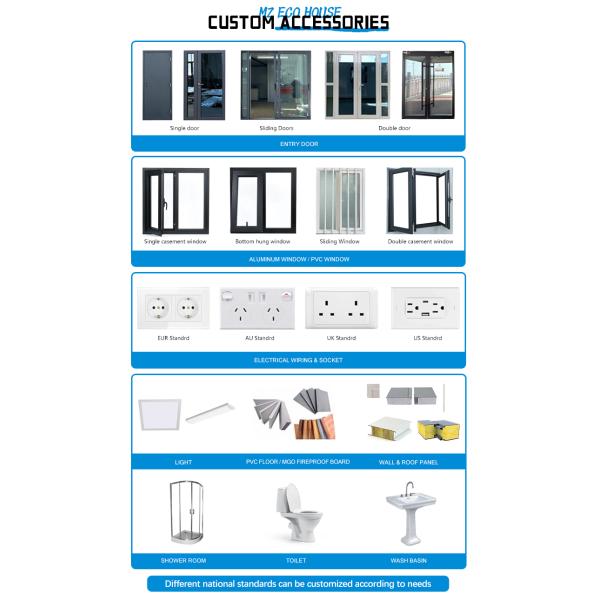 Z Type Prefabricated Mobile Home Modular House Refugee Camp Temporary Office Container Home