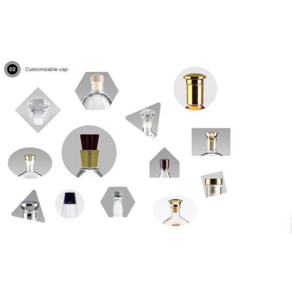 Wine 250ml 400ml 700ml Clear Mini Wine Glass Bottle Brandy Liquor Bottles with Glass Cap