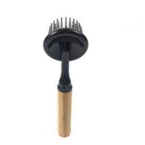 Quality Rubber Bristles Bamboo Handle Wooden Dishwashing Brush Grease Removal for sale