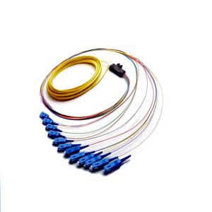Quality 0.9mm Cable Diameter SC Bundle Fiber Optic Pigtail with LSZH Jacket for sale