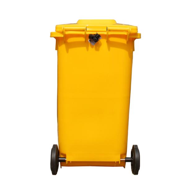 yellow medical dustbin 120 liter waste bin garbage bin