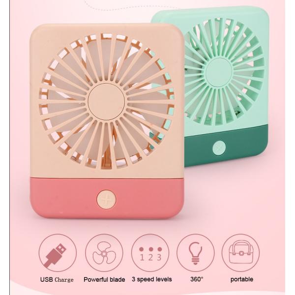 USB 300g Plastic Electronic Products , 9.5*12CM Handheld Mini Portable Fan Three Blades