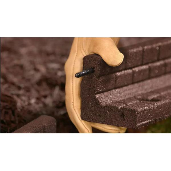 Customized Recycled Rubber Landscape Edging 1220*100*76mm Ecoborder Landscape Edging Red