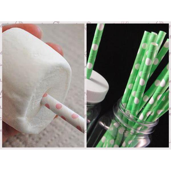 Food Safe Wave Polka Dot 60gsm Surface Paper For Drinking Straws Degradable