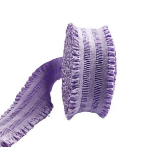 Purple Knitted 5.5cm Lace Elastic Band 55mm Polyester Webbing Straps