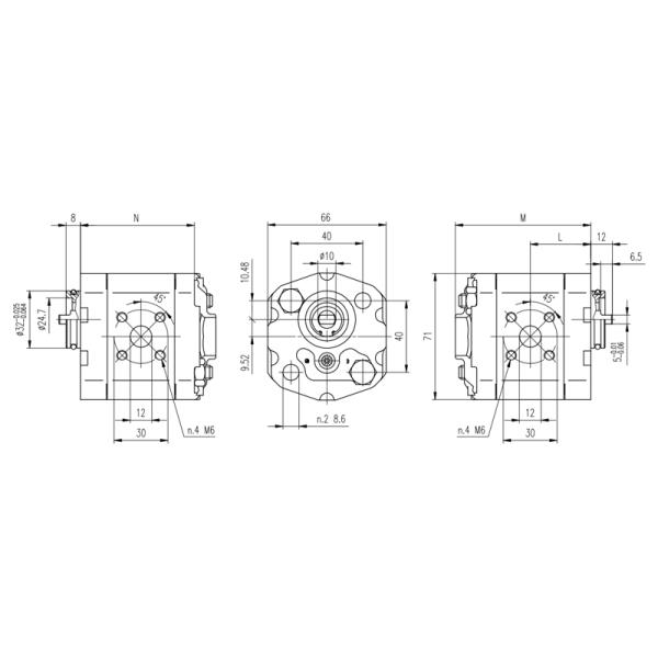 CBK Hydro Gear Pump Industrial Gear Pump High Pressure Wide Speed Range