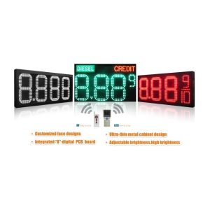 Quality Led Fuel Price Signs Red Amber Green Blue White Digit Height 4&quot; 6&quot; 12&quot; 16&quot; 18&quot; 36&quot; for sale