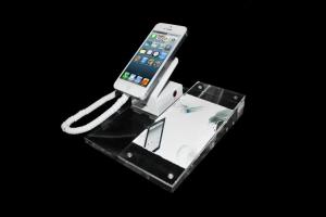 Quality COMER anti-theft for Mobile phone Price label acrylic base stand with cell phone secutity alarm for sale