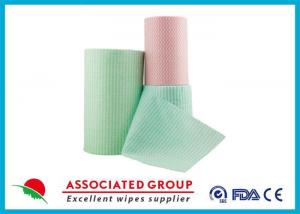 China Green Spunlace Nonwoven Fabric / non woven cloth 100% biodegradable on sale