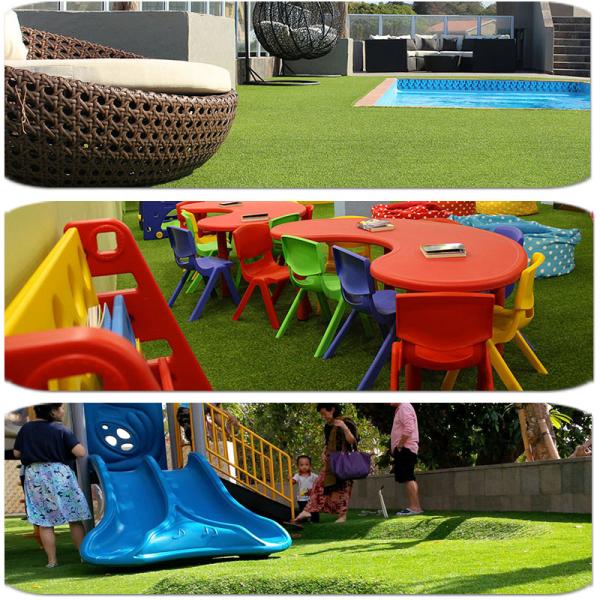 Durable Swimming Pool / Park High Density Artificial Grass For Indoors