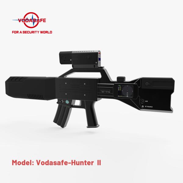 Portable Anti Drone Jammer Gun 90 Degrees Electromagnetic Emission Angle