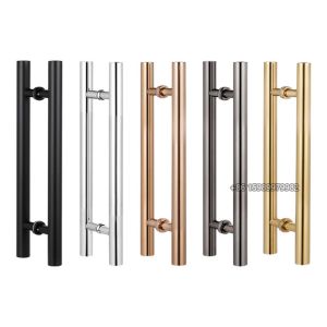 China Brushed Stainless Steel Glass Door Handles 500mm Length Strengthened on sale
