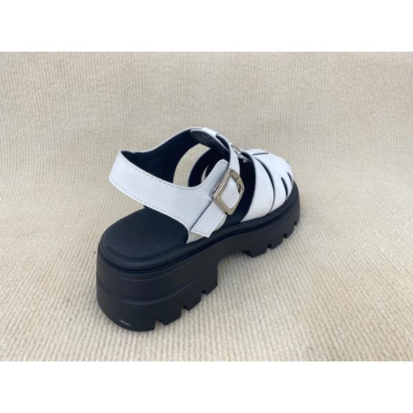 Thick Soled White Platform Sandals TPR Comfortable Platform Sandals