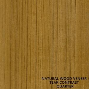 Quality AAA Grade Teak Wood Veneer Contrast Black Line Straight Grain For Fancy Plywood for sale