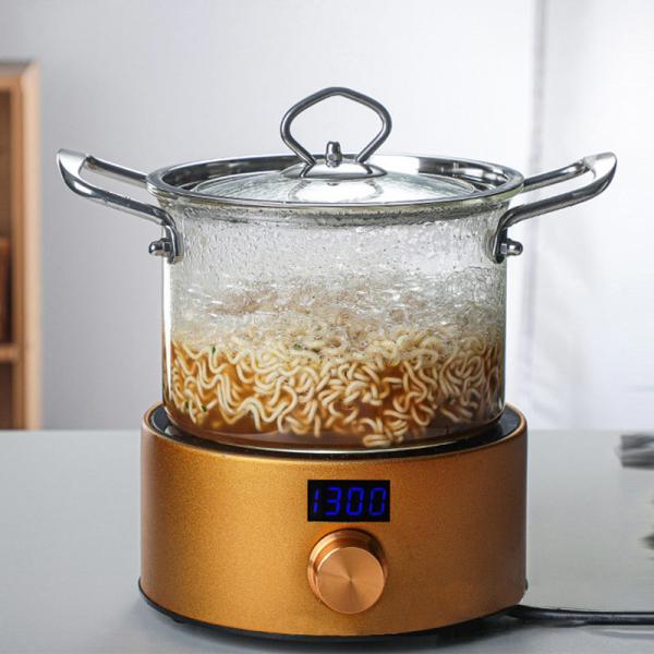 Kitchenware 5L Borosilicate Transparent Glass Soup Pot