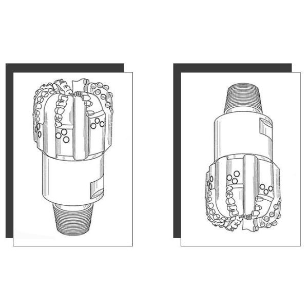 Carbide PDC Tricone Drill Bit 6 Blades / 6 Nozzles Forging Processing Type
