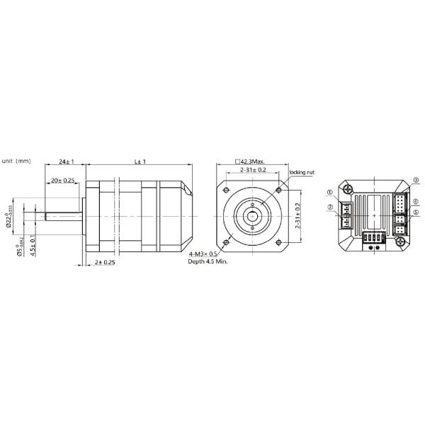 Jkongmotor Nema23 Hybrid Servo Motors 2Nm 3Nm Integrated Closed Loop stepper motors hybrid stepper motor With Integrated Driver Controller