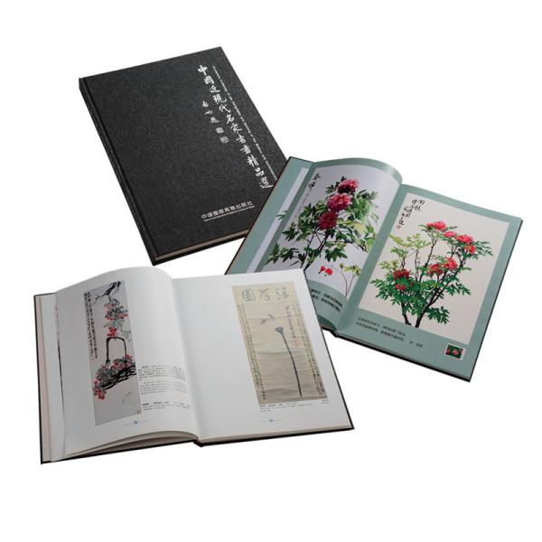 OEM Hardbound Book Printing Silkscreen Printed Fabric Texture Paper