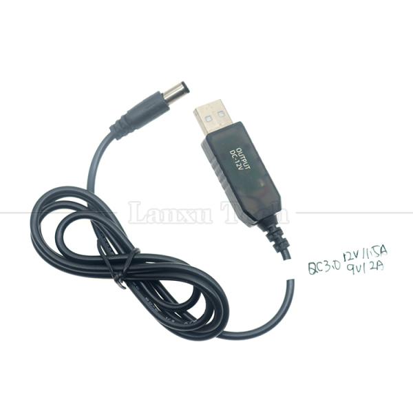 QC3.0 QC2.0 QC Charging Large Output 12V 1.5A 9V 2A 5V to 12V USB Charger Cable for Router Led Strip