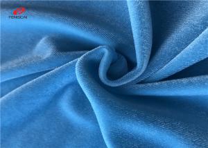 Quality Home Textile Blue Poly 75d Spandex Korea velvet fabric For Dress for sale