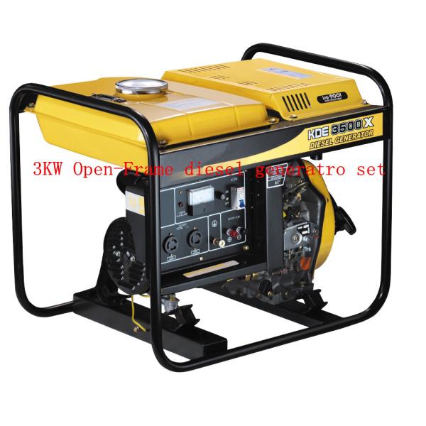 220 / 230V Air Cooled Open Frame Diesel Generators Low Oil Alarm System